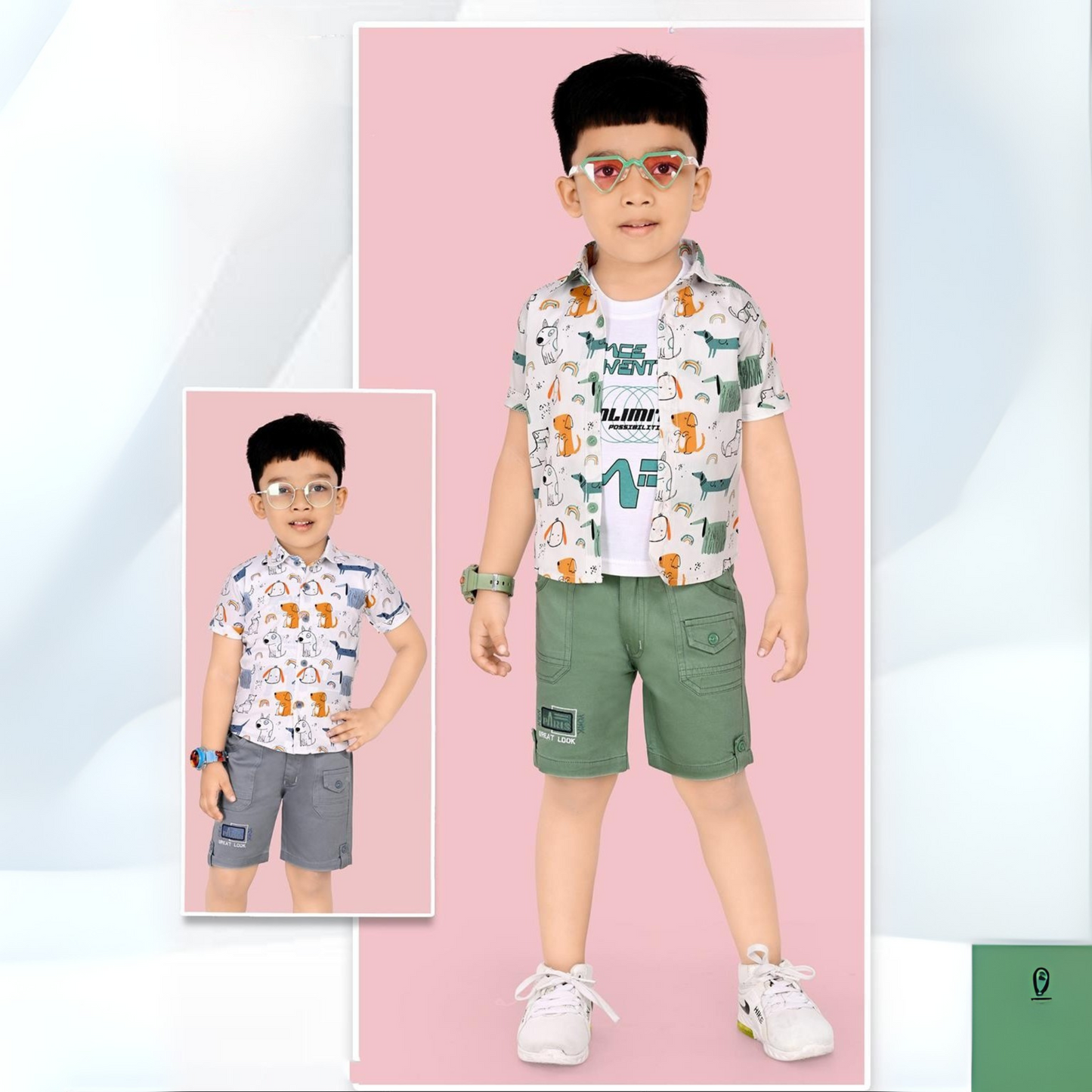(KC-9215) Boys 3 pc casual set M/L/XL