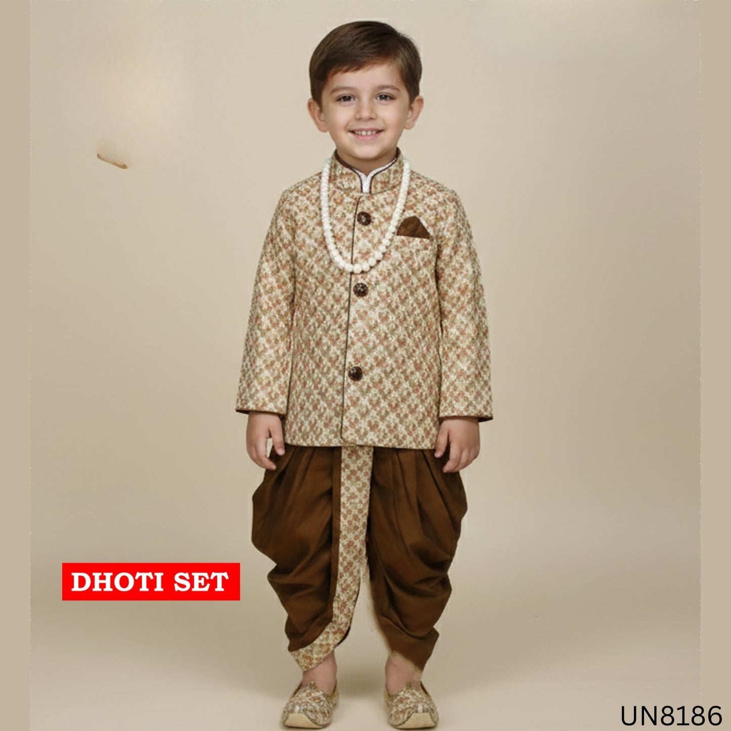 (UN8186) BOYS DHOTI SET S/M/L