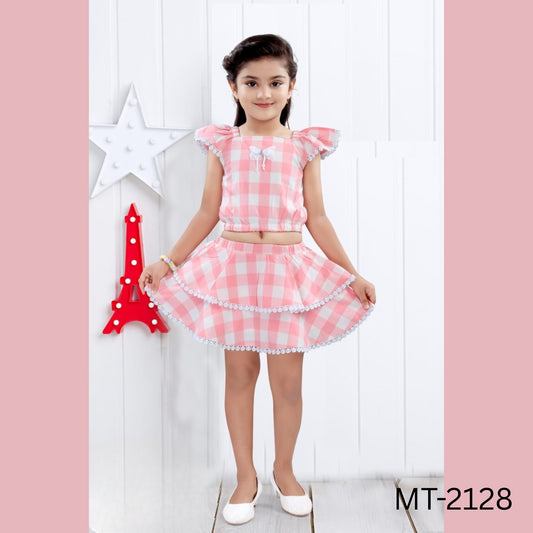 (MT-2128) Girls Skirt and Top 16/26