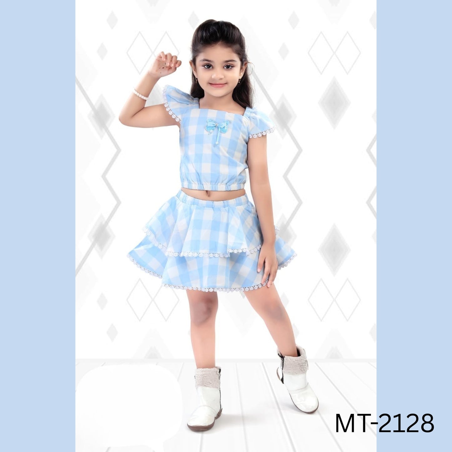 (MT-2128) Girls Skirt and Top 16/26