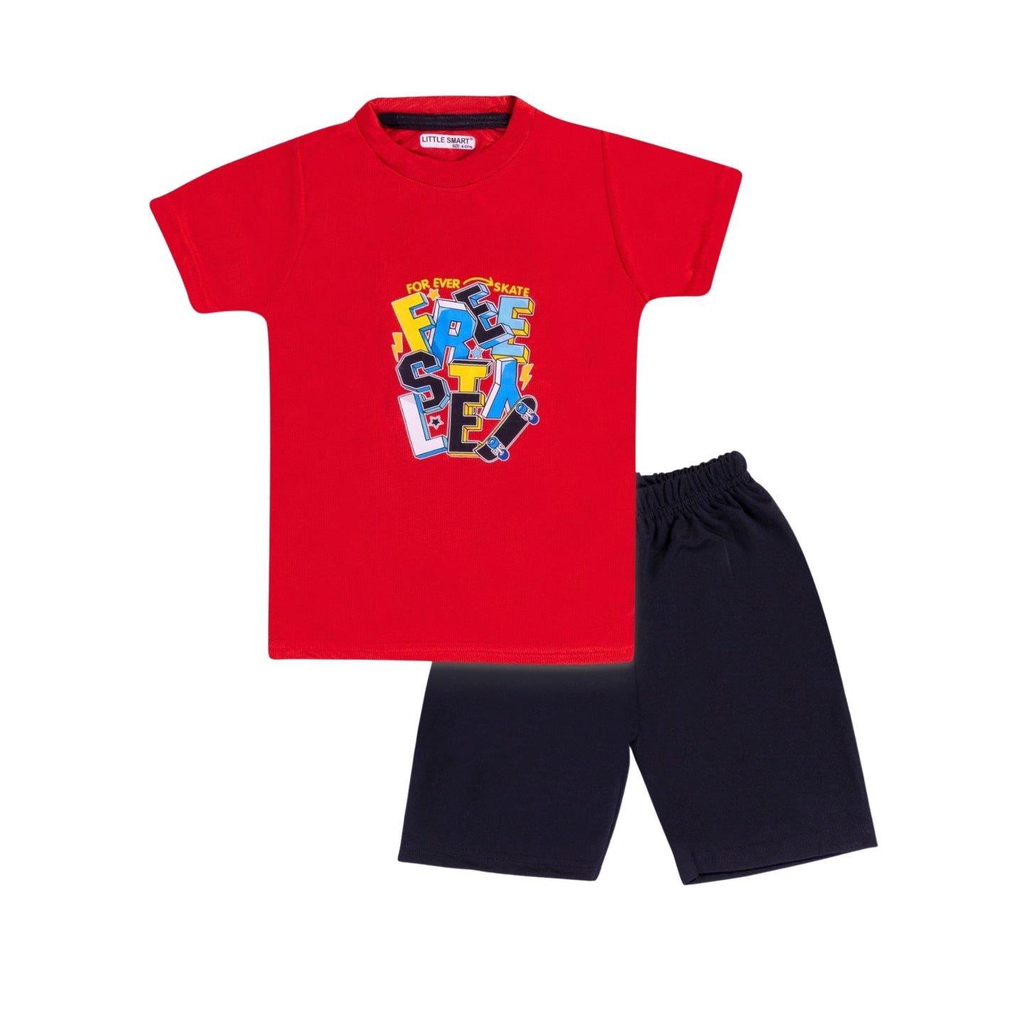 (LS-GG-483-2) H/S Sports Tshirt Short Set (2Y-12Y)
