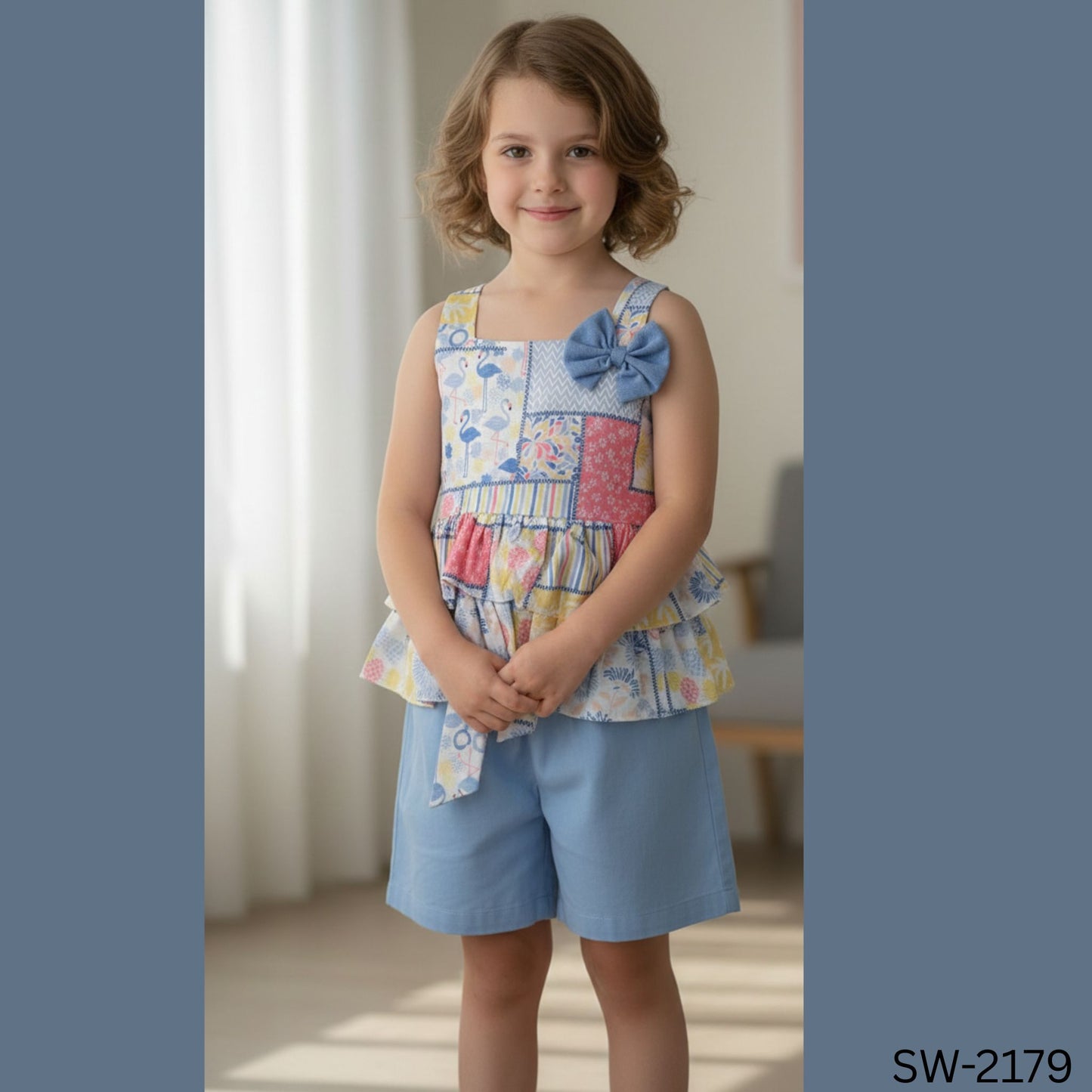 (SW-2179) Girls Shorts Top 16/26
