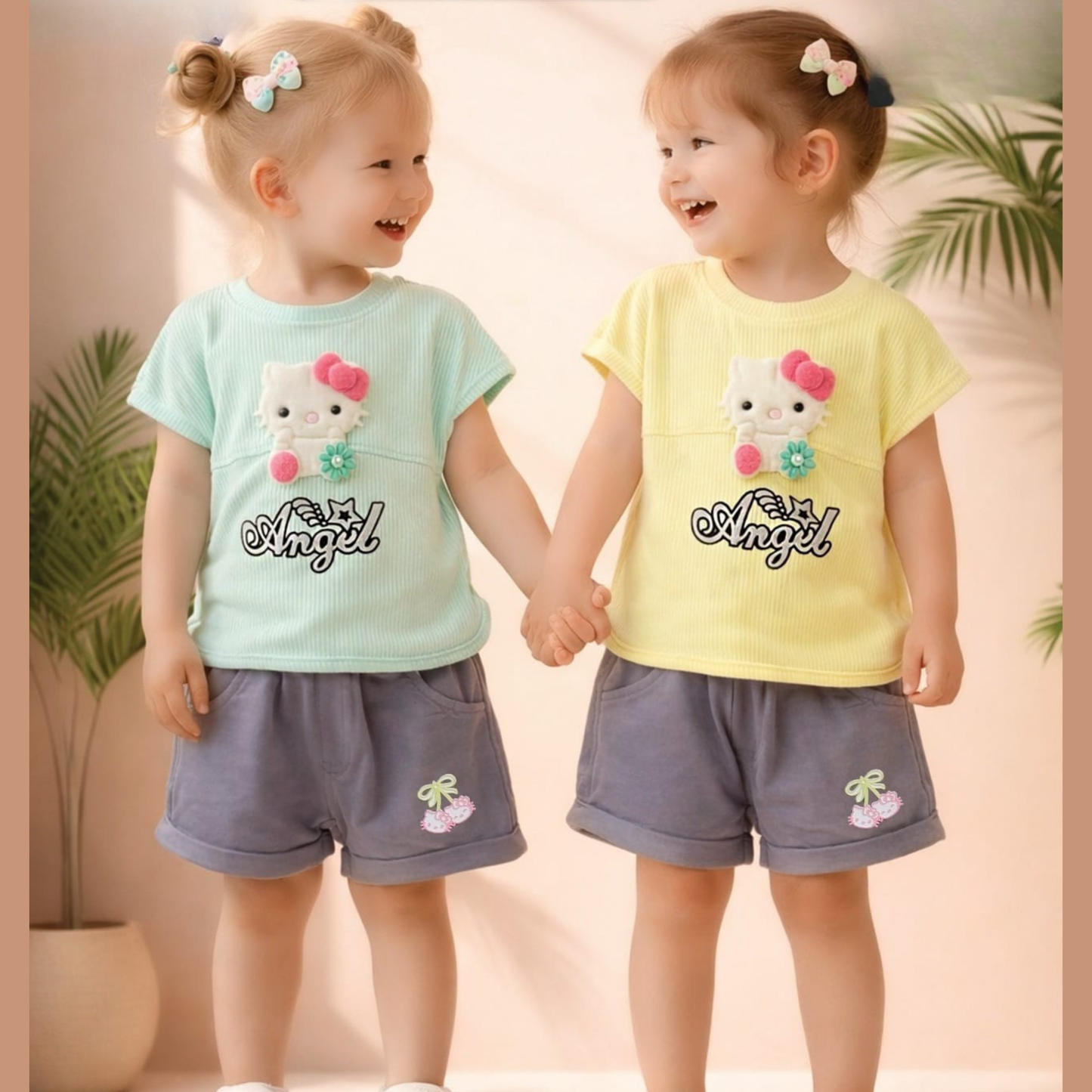 (AG-2827) Girls Shorts and T-Shirt 16/20