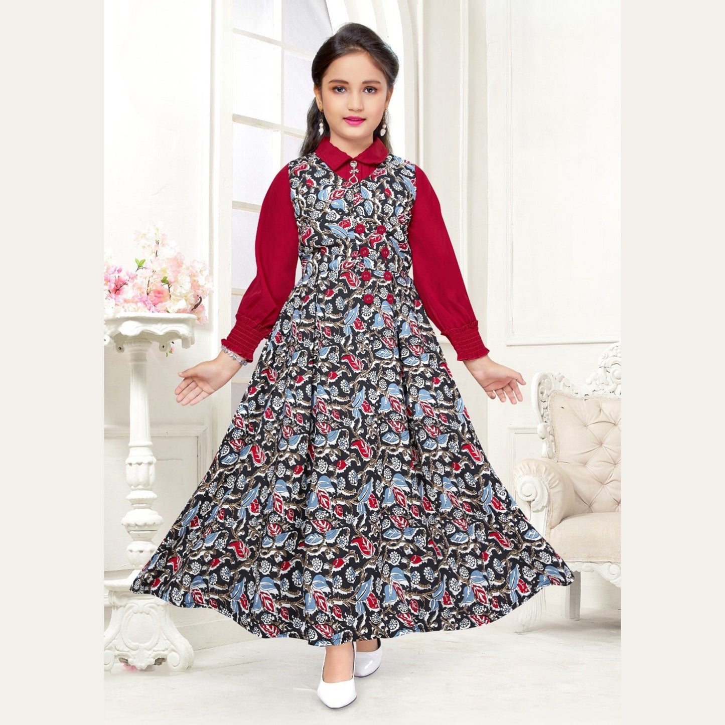 (UN3652M) GIRLS GOWN   22/36