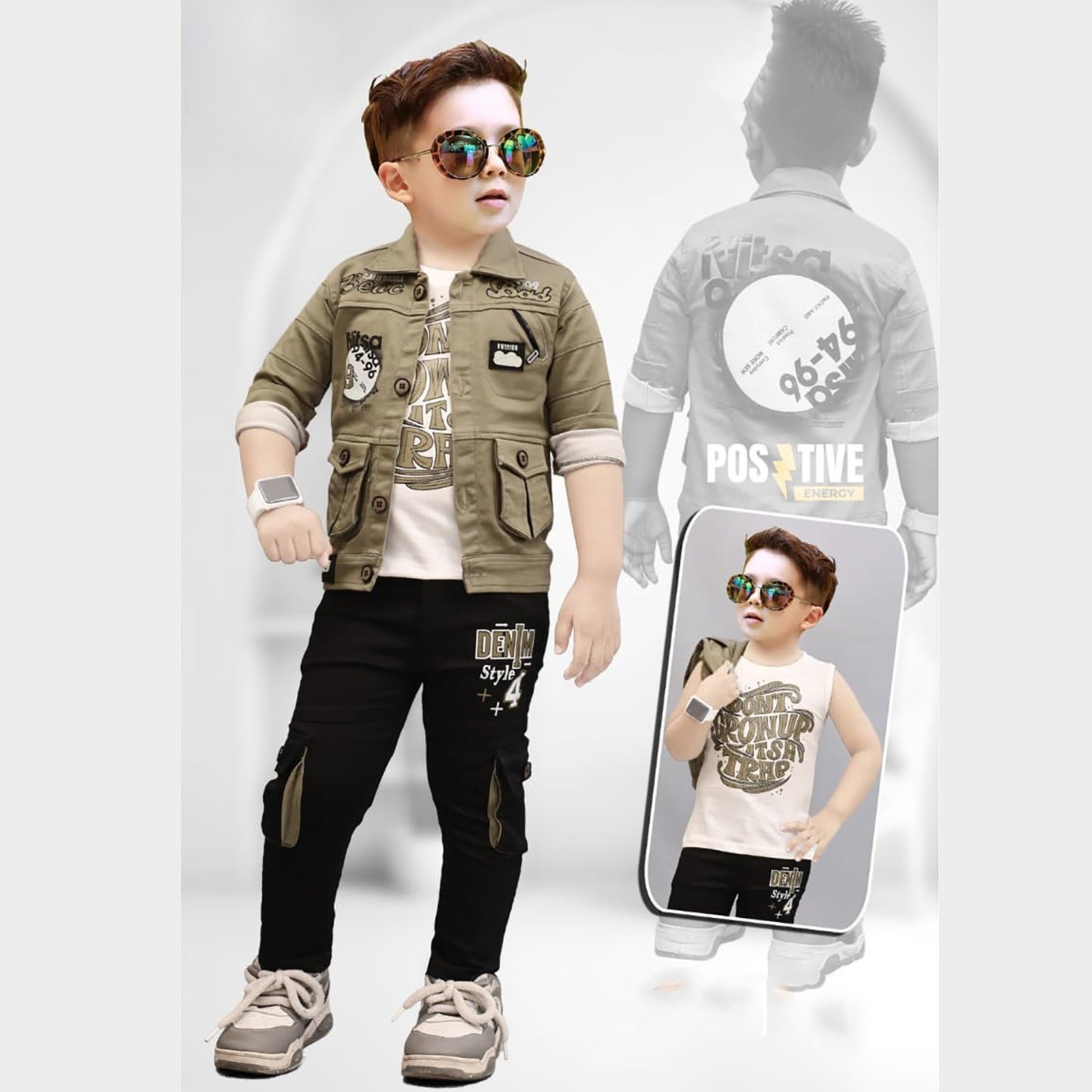 (JZ1658B) BOYS FULL JACKET SET 32/36