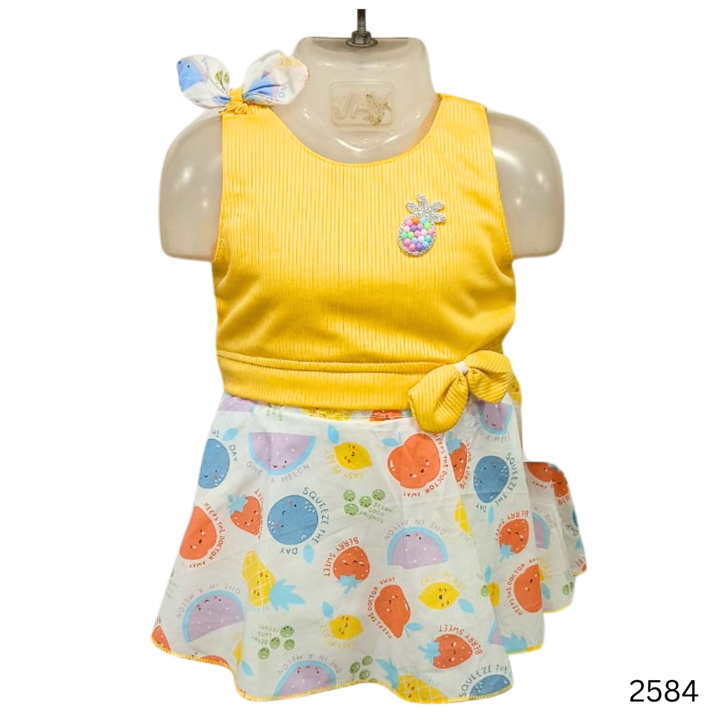 (SF-SW-2584) Girls Skirt Top 16/20