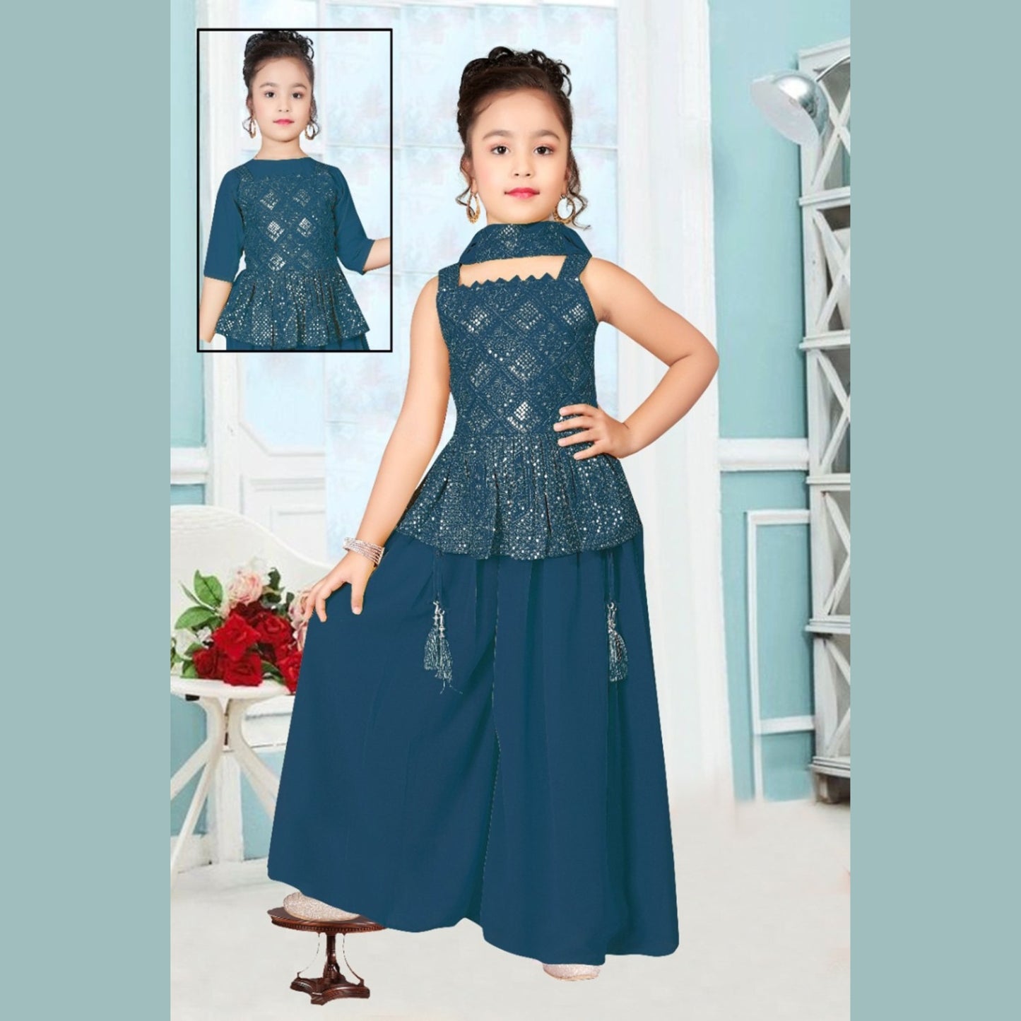 (GW4008) Kurti and Flared Palazzo 16/22