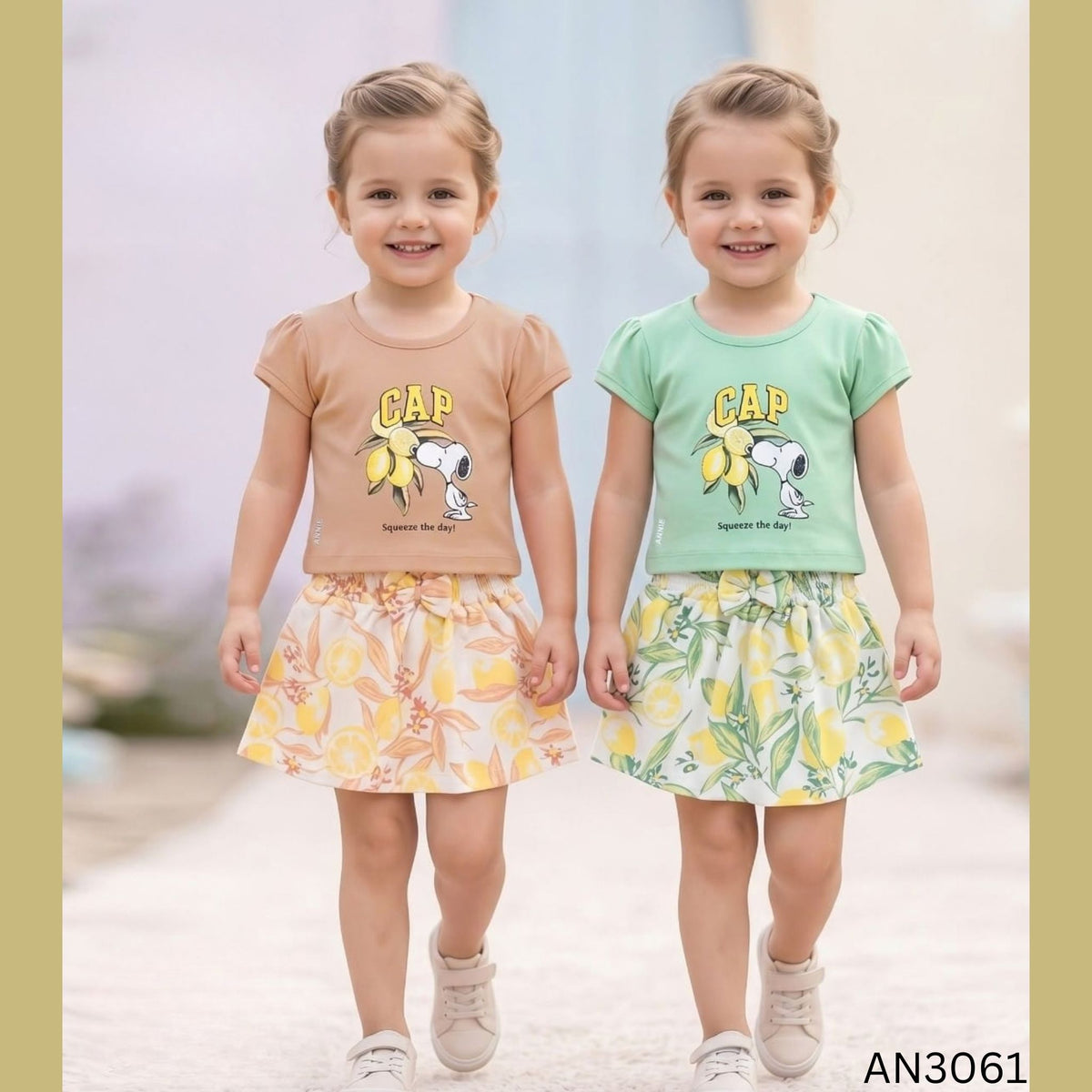 (AN-3061) Baby Girls Top and Skirt Set (3-12 months)