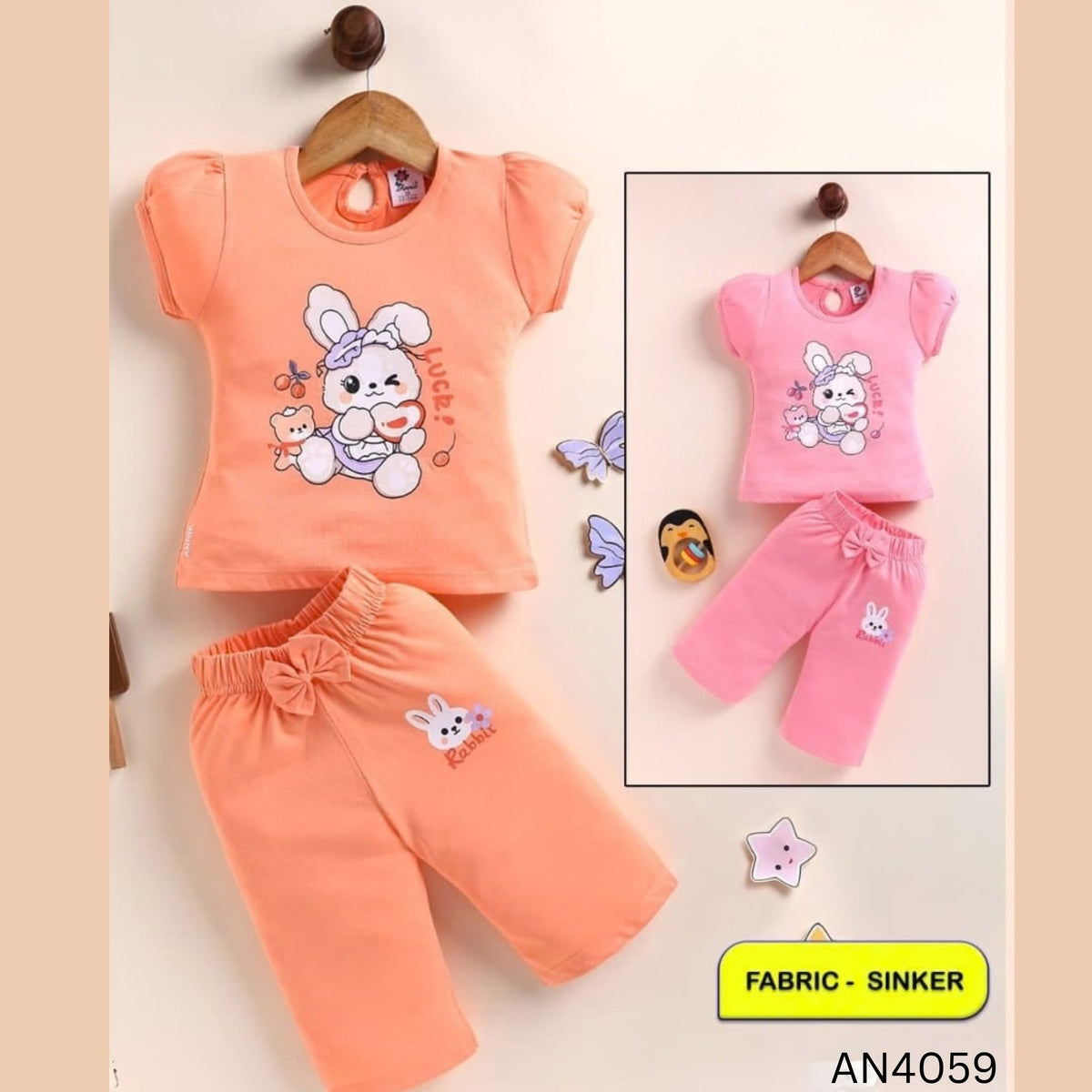 (AN-4059) Baby Girls Top and Pant Set (3-12 months)