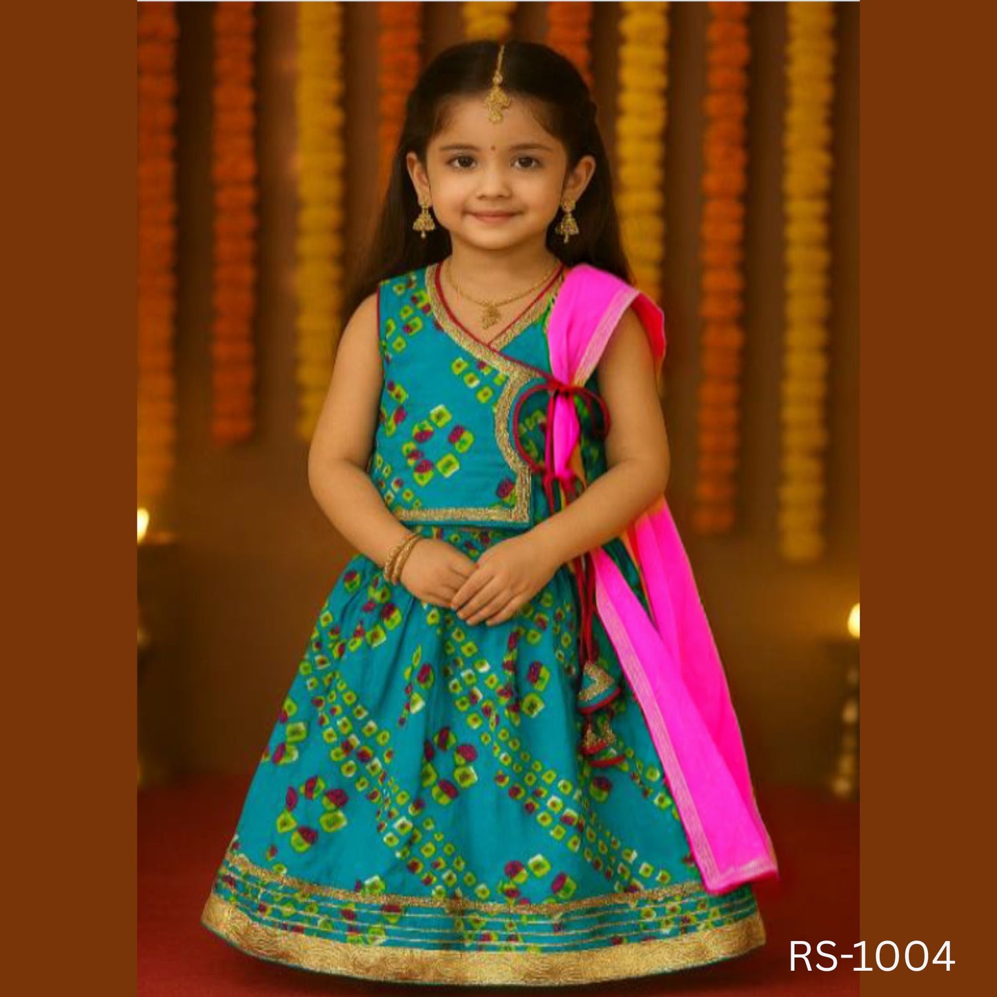 (RS-1004) Girls Ghagra Choli with Dupatta - 14/28
