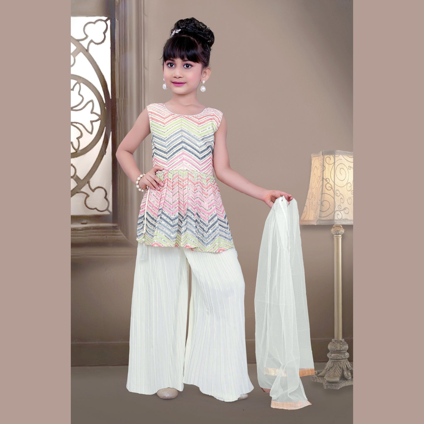 (GW4001) Unicorn Theme Kurti and Flared Palazzo 24/38