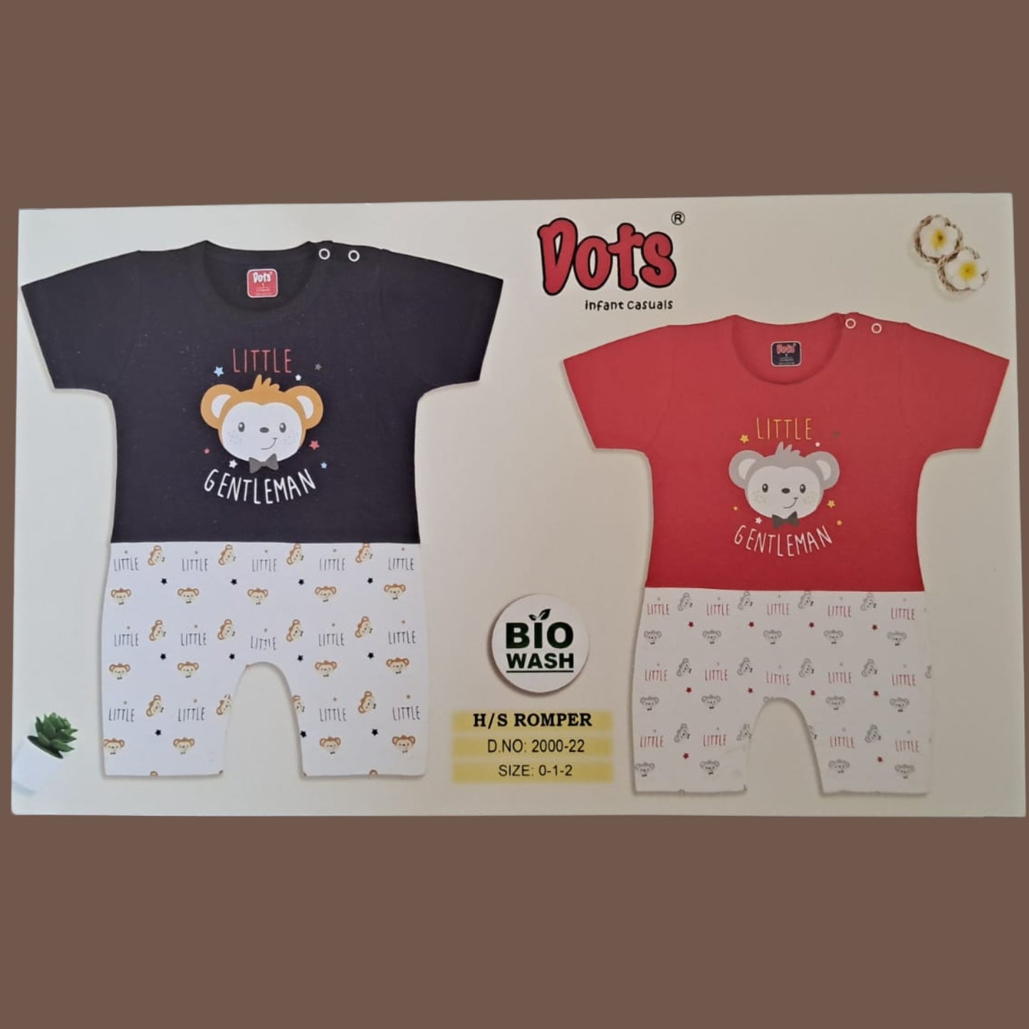 (DO-2000-22) DOTS Romper 0 to 2