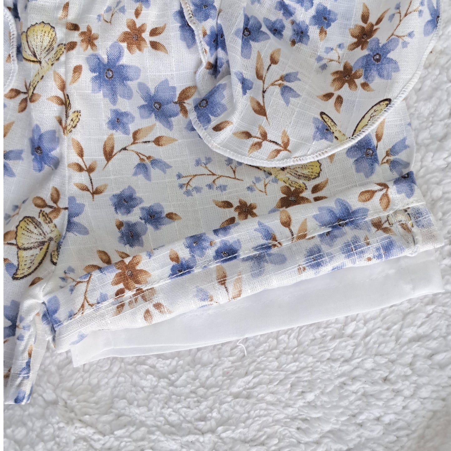 (RC-9877) Multi Color Frill Detailing Tie Knot Coord Set