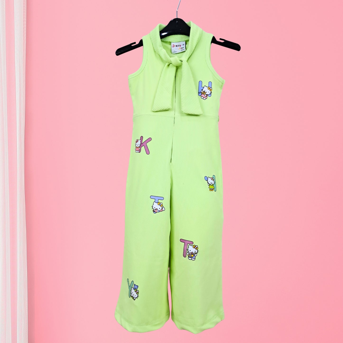 Tie Knot Neck Full Length Sea Green Jumpsuit