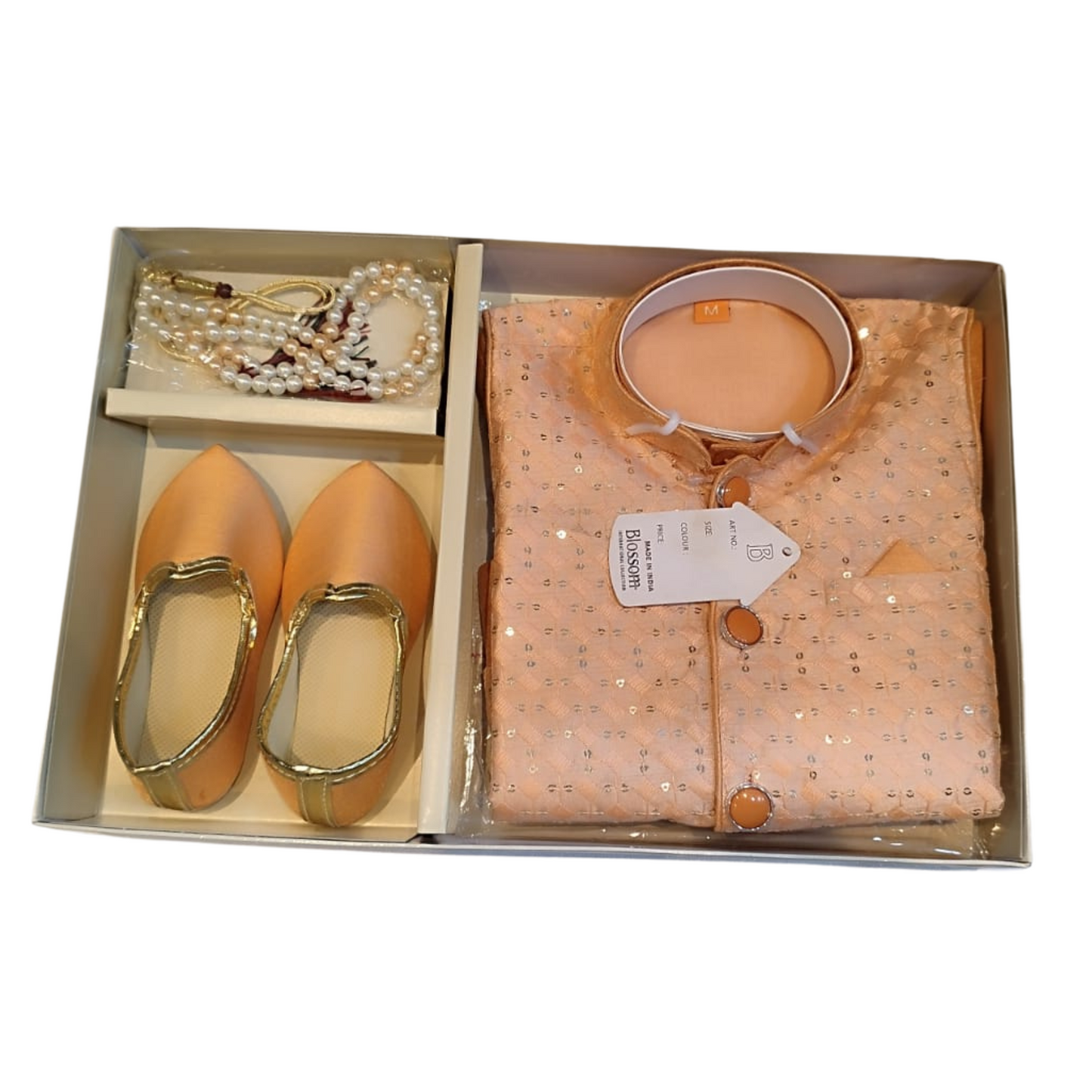 (UN5009B) BOYS KURTA & JACKET SET S/M/L