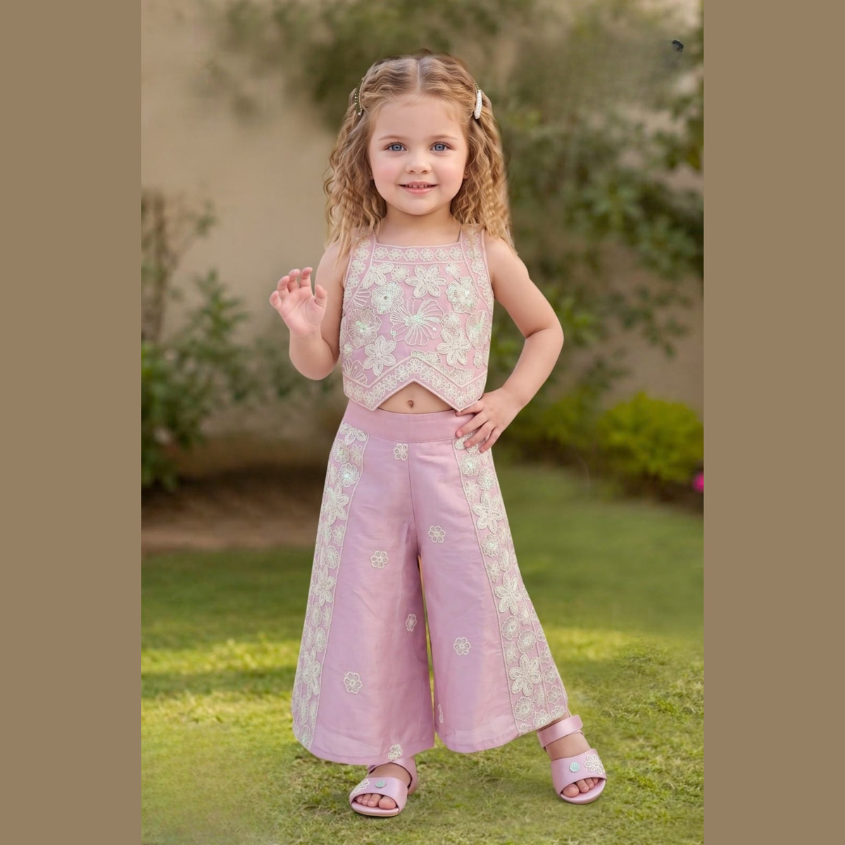 (DC-5016) Girls Ethnic Palazzo and Top 16/22