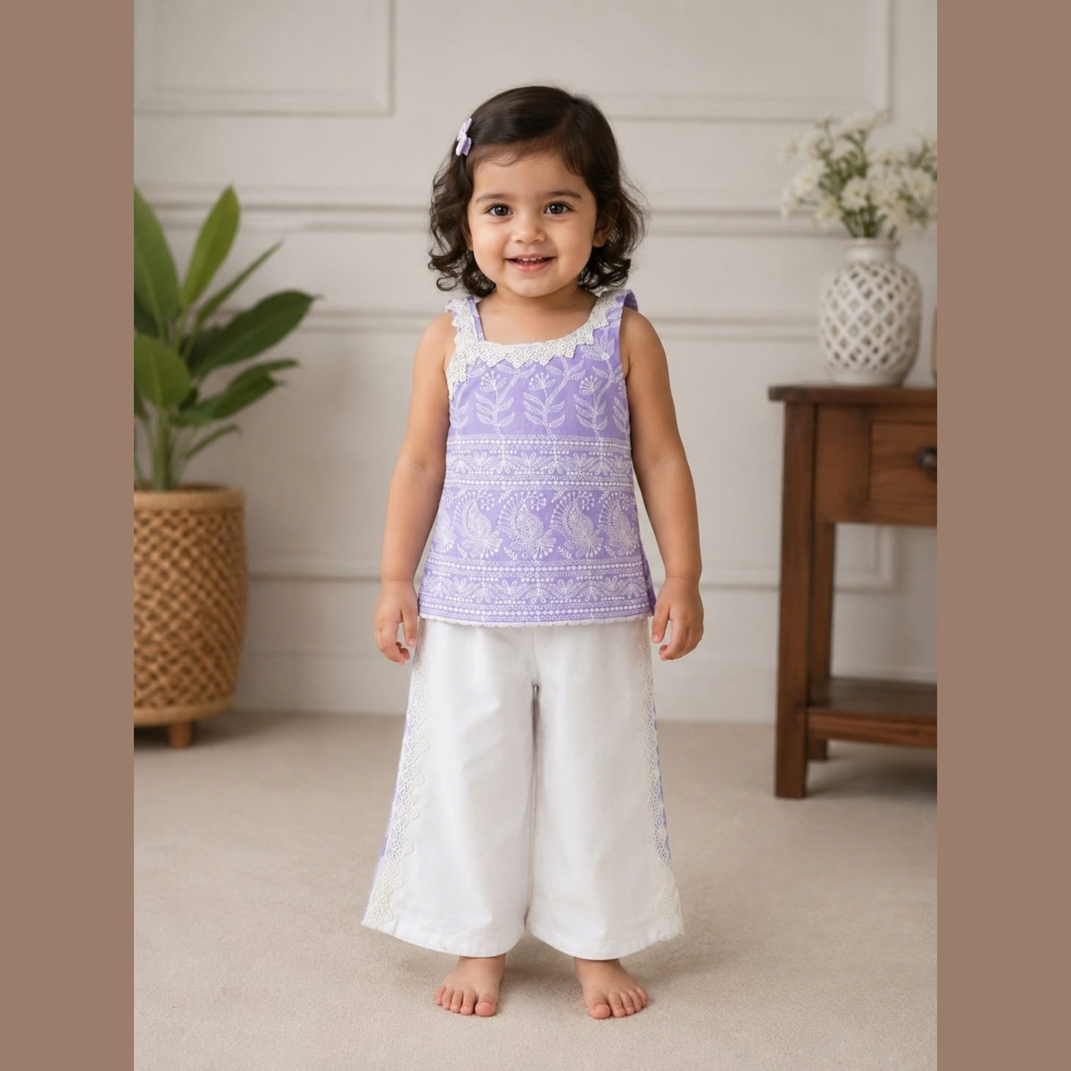 (DC-147) Girls Ethnic Palazzo and Top 14/22