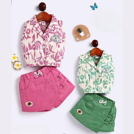 (ILM-12495) Girls Divider Skirt and Top 1/2/3