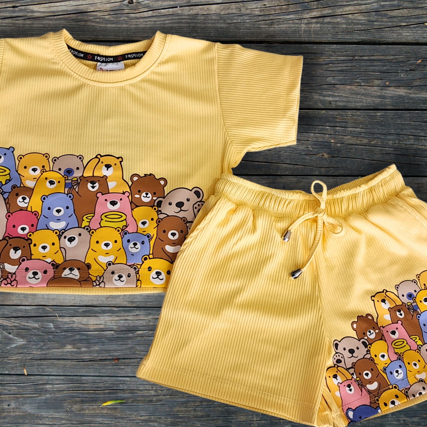 (RC-973) Comfy Coord Set with Pack of Bears Print
