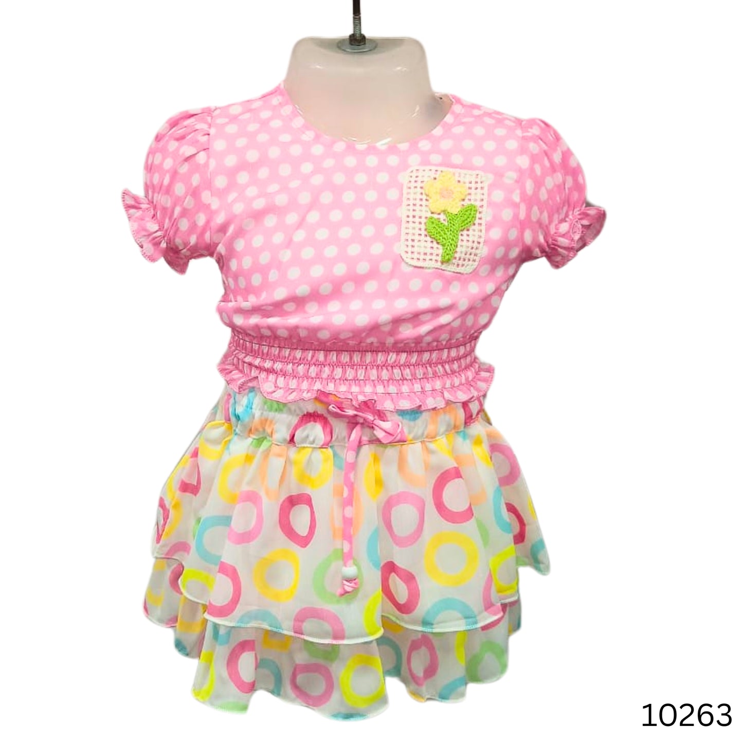 (SF-SW-10263) Girls Skirt Top 16/26