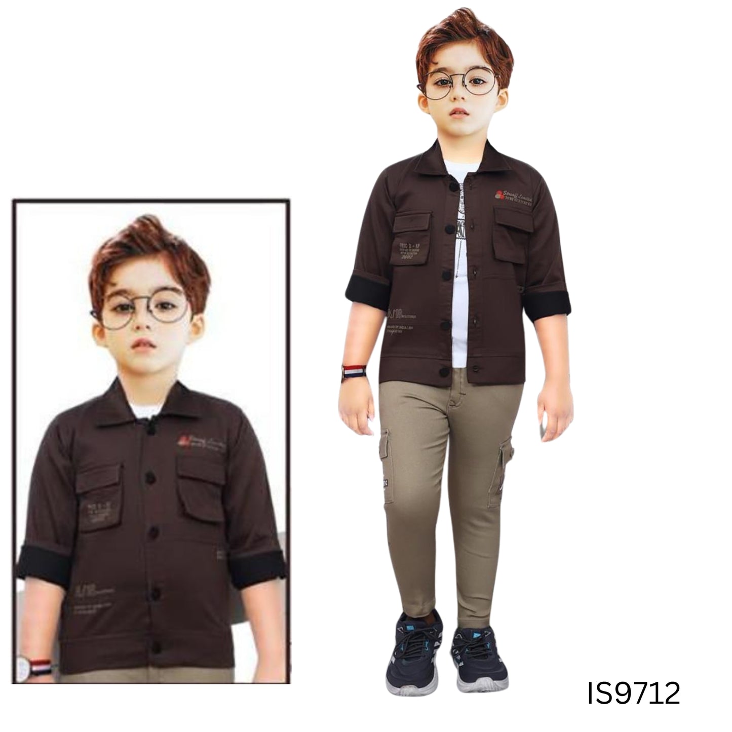 (IS9712) BOYS FULL JKT SET 3 to 8