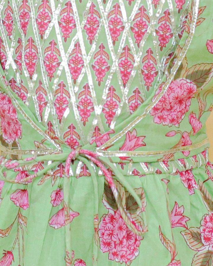 (SS-SS-1000) Tie Knot Attached Jacket Kurta and Sharara Set with Gota Patti Work