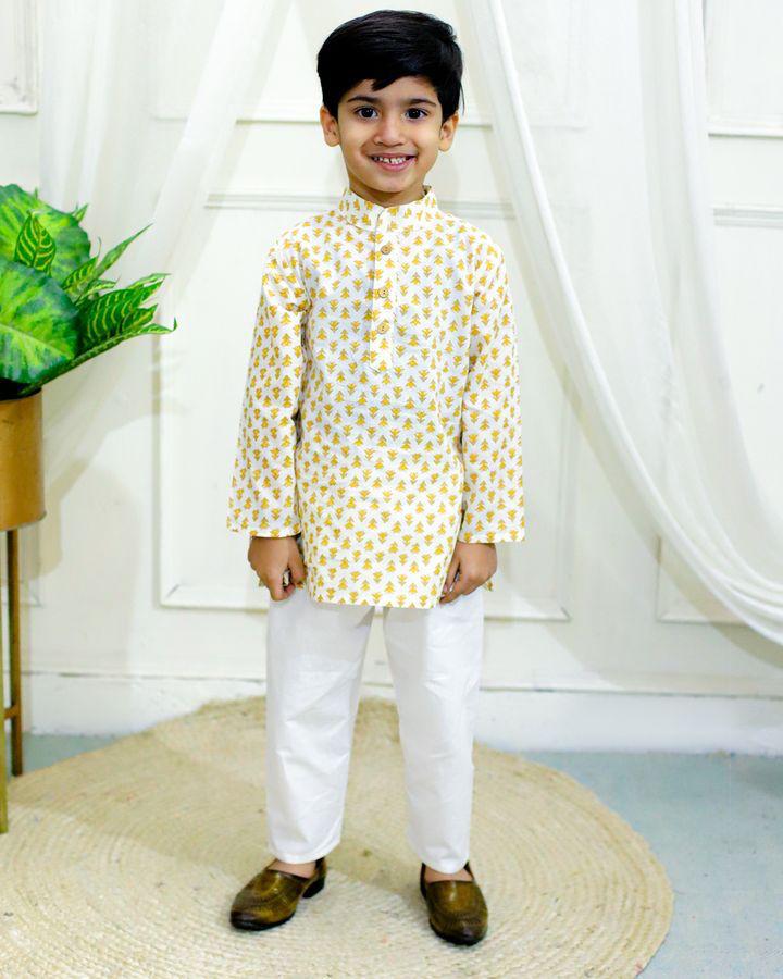 (SS-SS-1005) Full Sleeves Cotton Kurta & Pajama Set