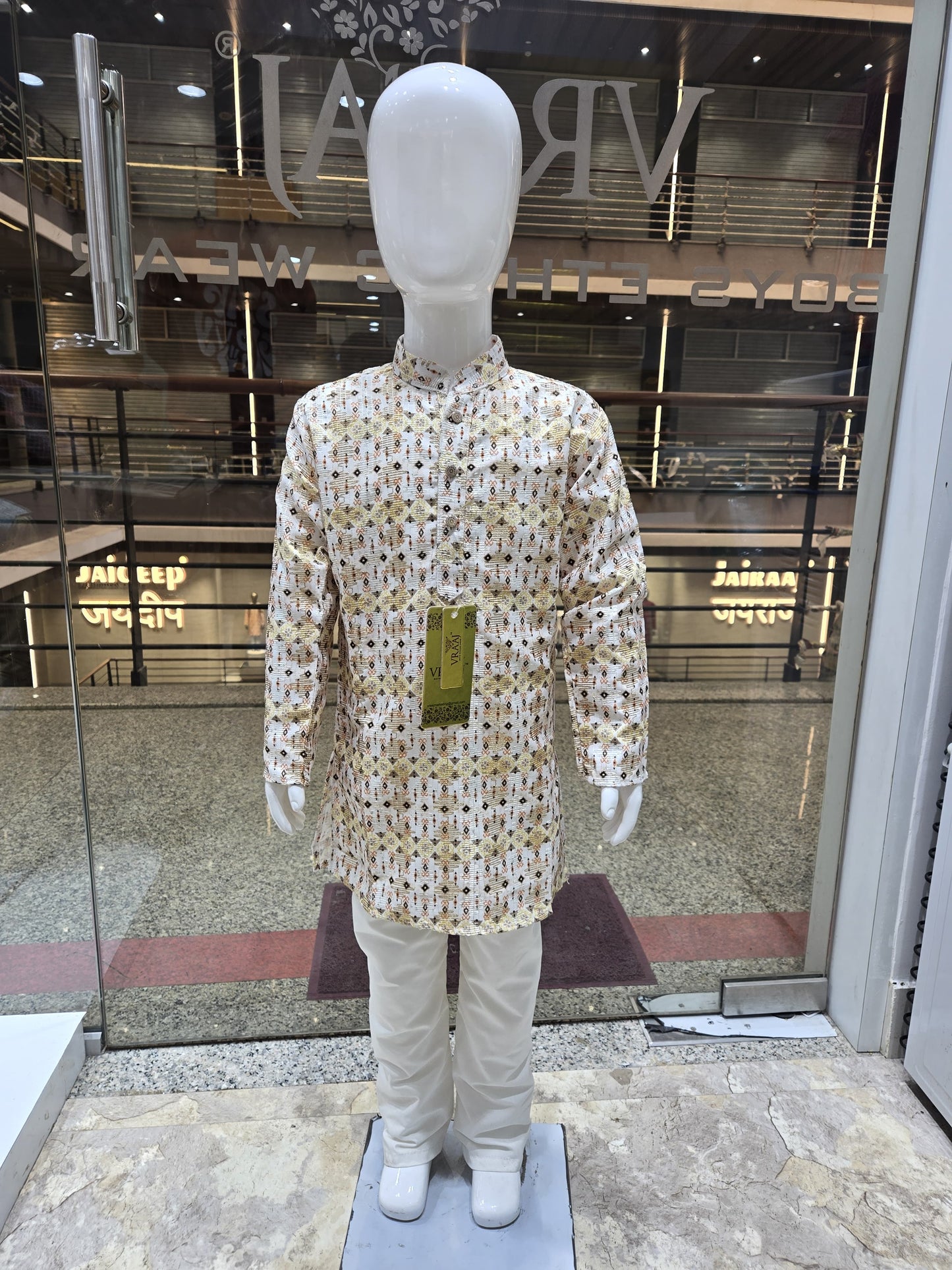 (VM-J-553-YELLOW) J-553 BOYS KURTA SET 1 to 14 years