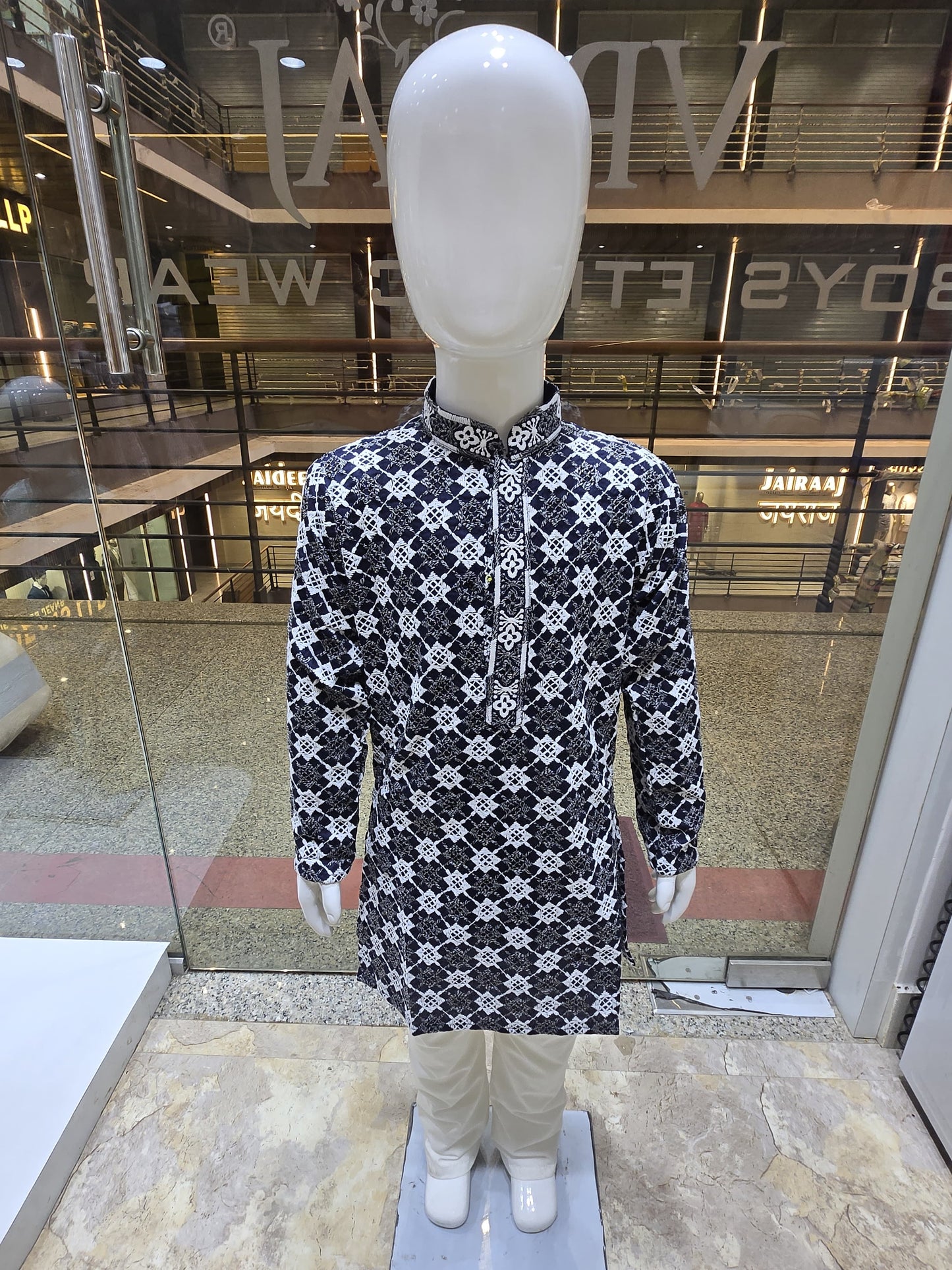 (VM-J-655-NAVY) J-655 BOYS KURTA SET 1 to 14 years