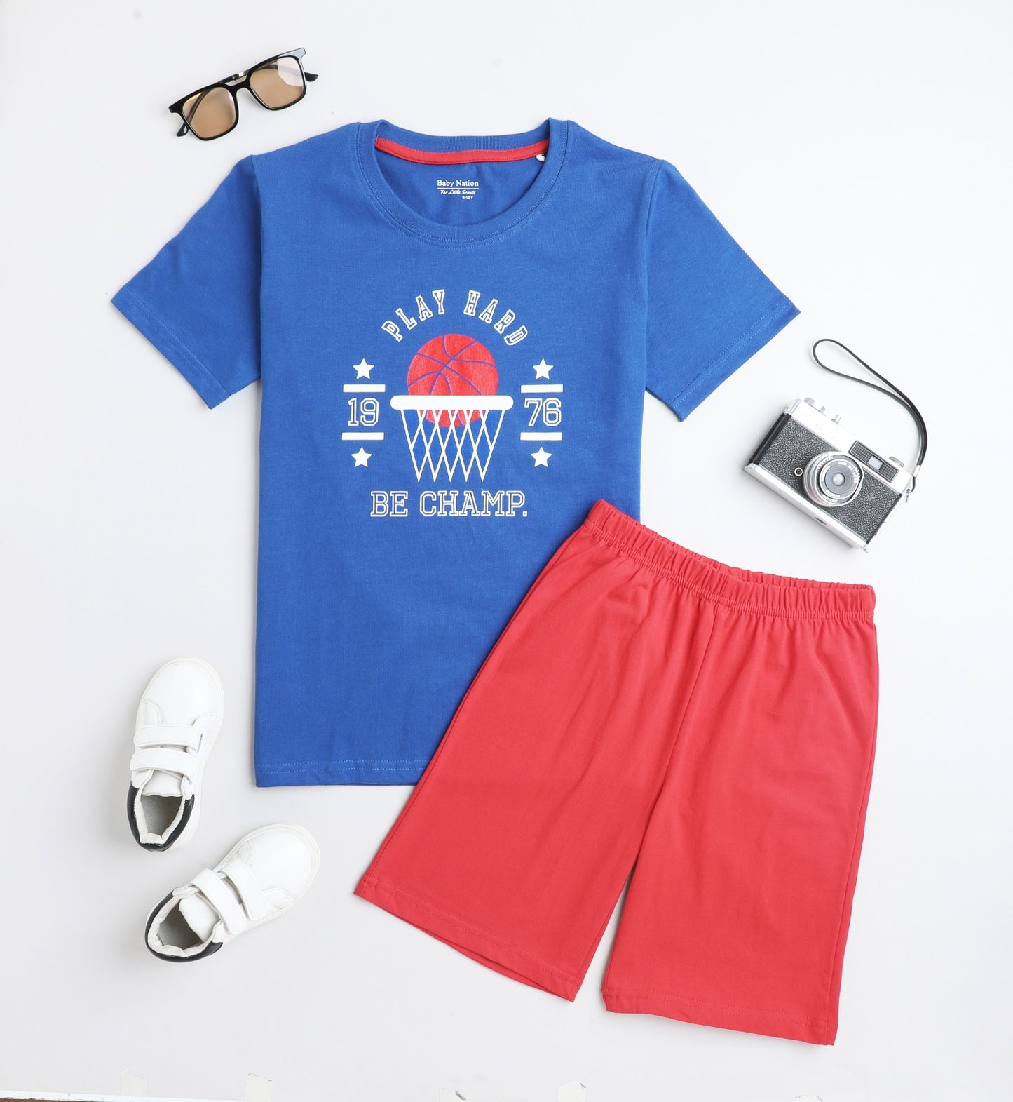 (WS24-BST02) Boys T-Shirt & Short Set Item (3 Styles) - 1 to 10 years