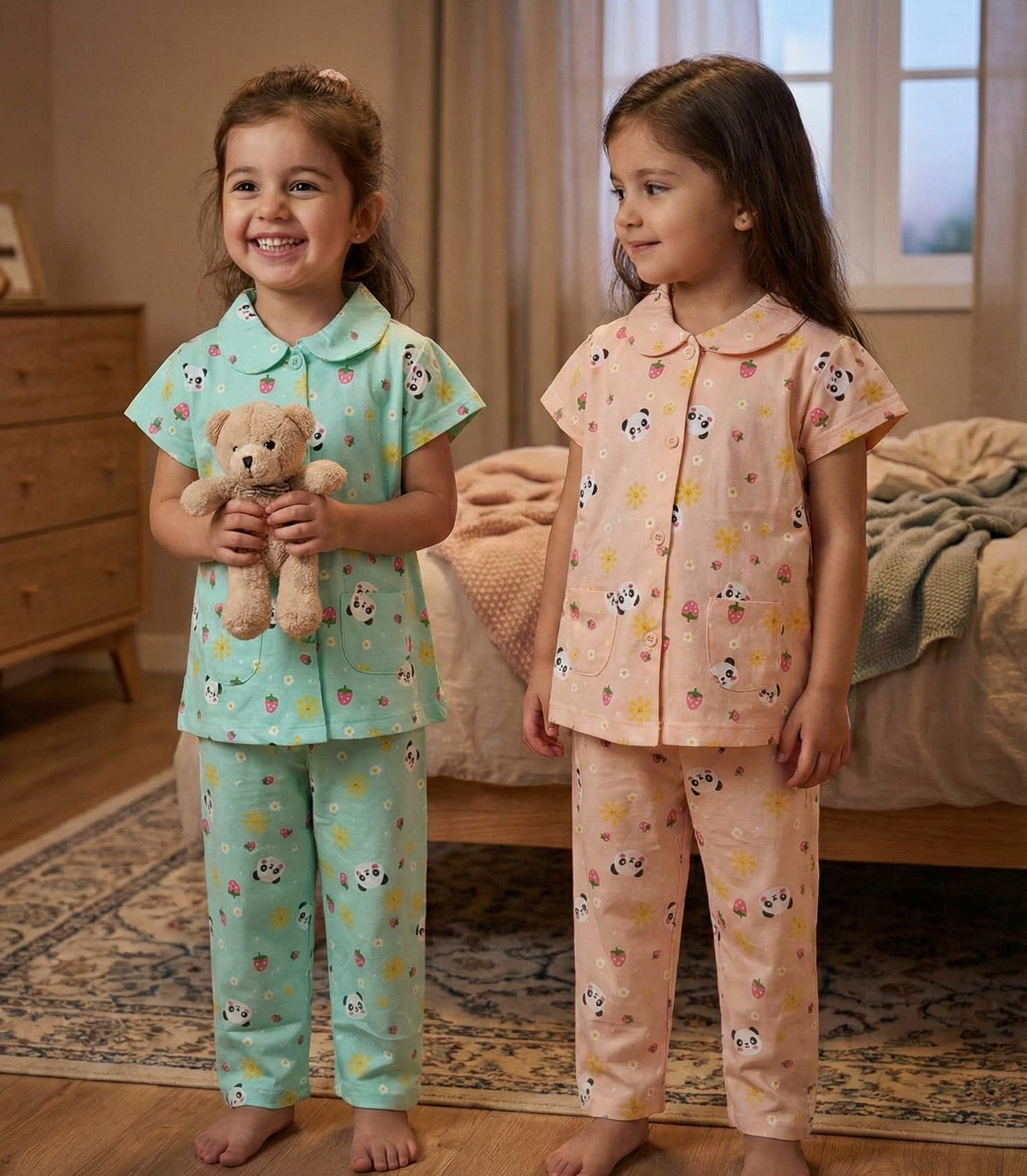 (GFNS-4184) Teddy Girls Half Sleeve Nightwear 14/26