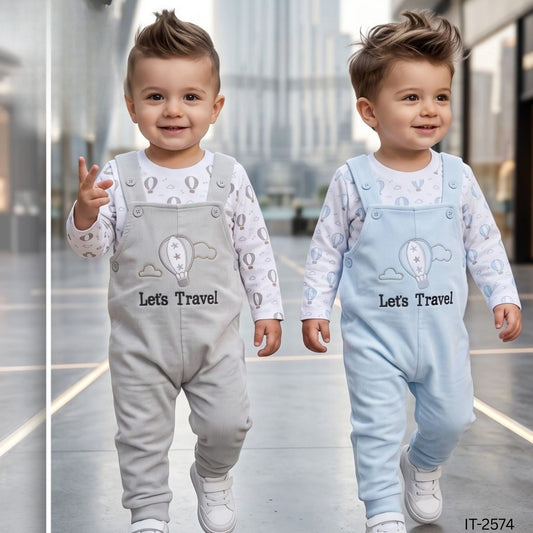 (IT-2574) DUNGAREE SET FULL/FULL 0 to 2