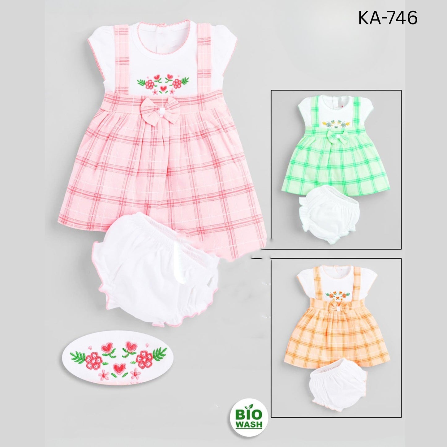 (KA746) GIRLS FROCK SET 1 to 3 AND 16/18/20