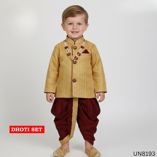 (UN8193) BOYS DHOTI SET S/M/L