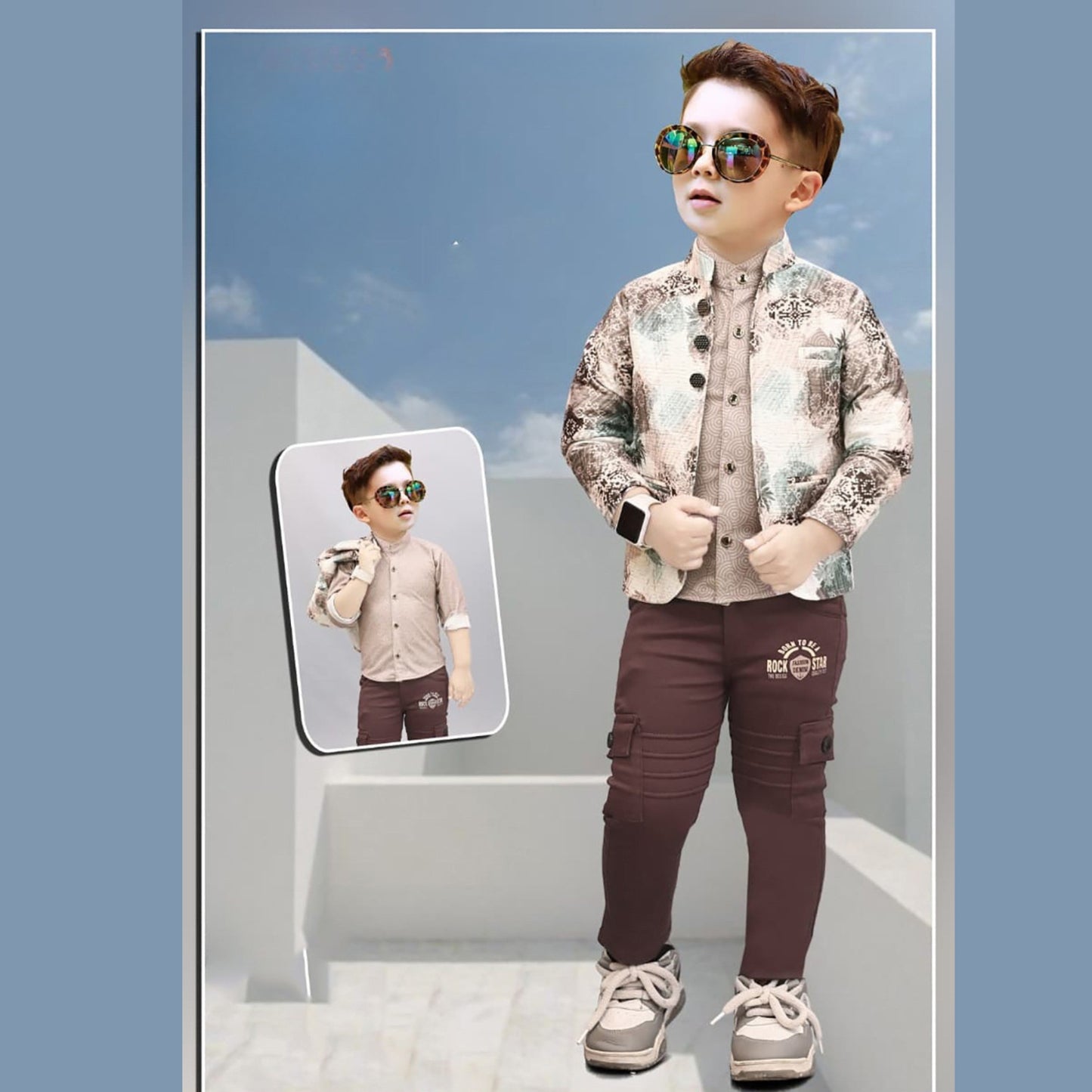 (JZ1654B) BOYS FULL JACKET SET 32/36