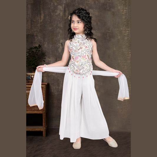 (GW4011) Crop Top and Pleated Palazzo Set 18/28