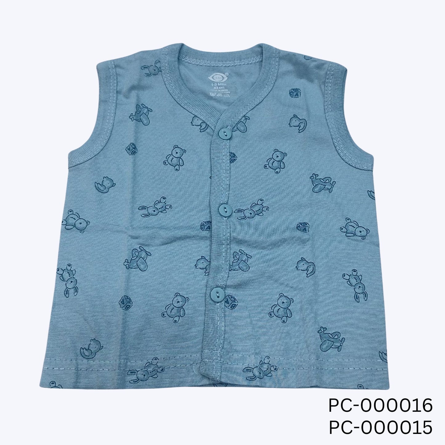 (PC-000016) Zero baby sleeveless vest 3 pc set (0-1 month)