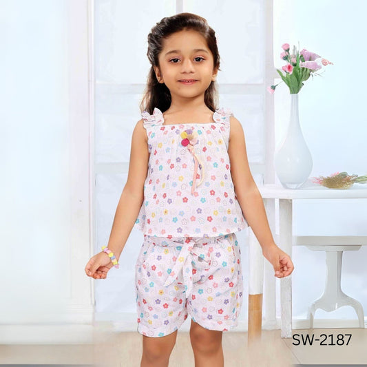 (SW-2187) Girls Shorts Top 16/26