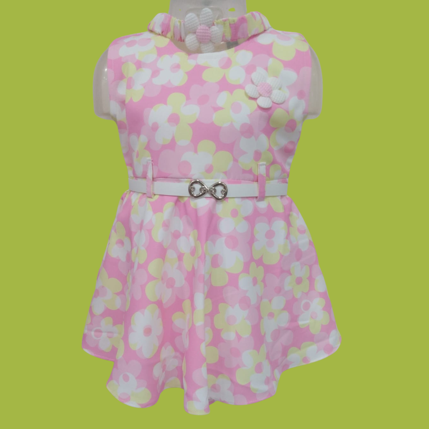 (S-3029) Girls Frock and Headband set 12/20
