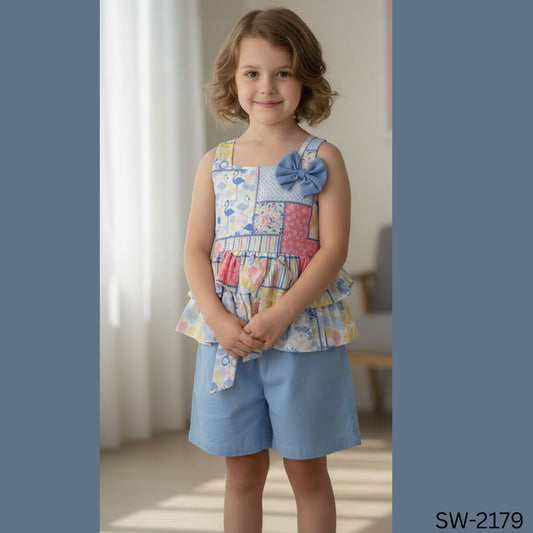 (SW-2179) Girls Shorts Top 16/26