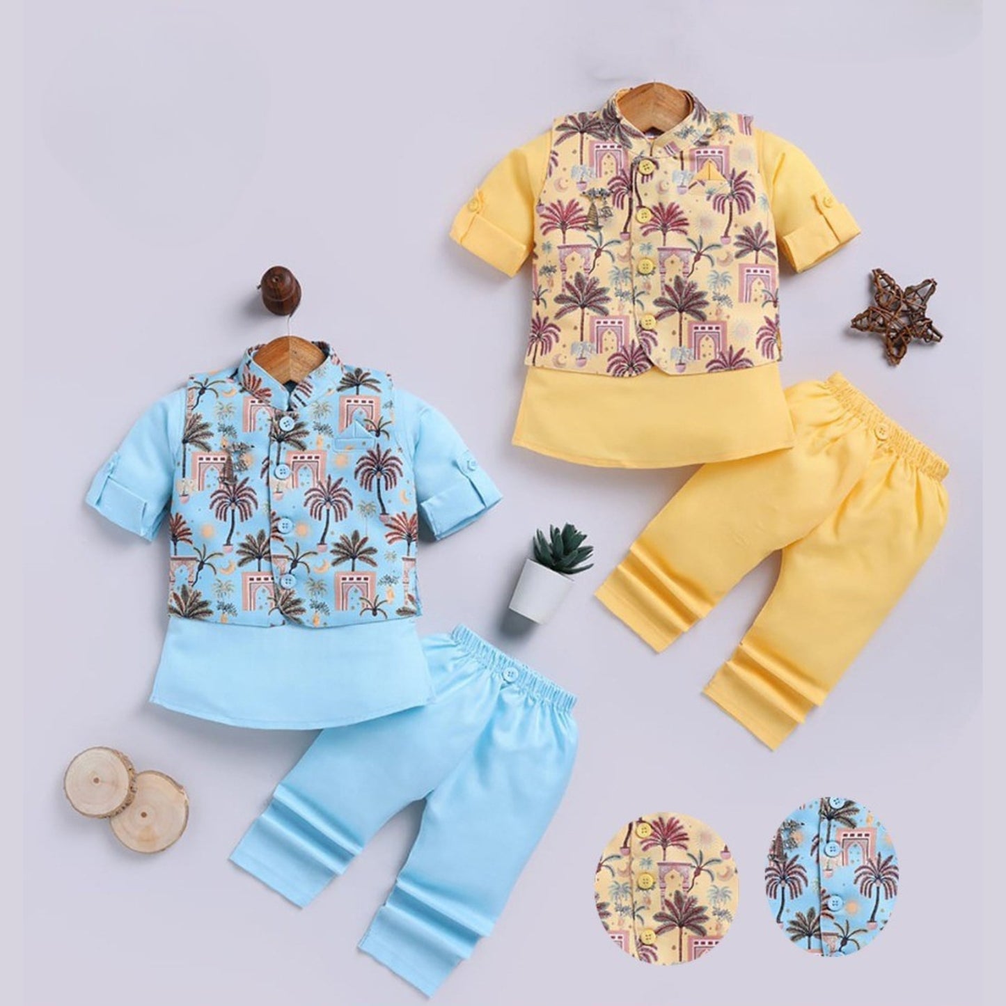 (MR7028) BOYS KURTA JACKET SET 1/3