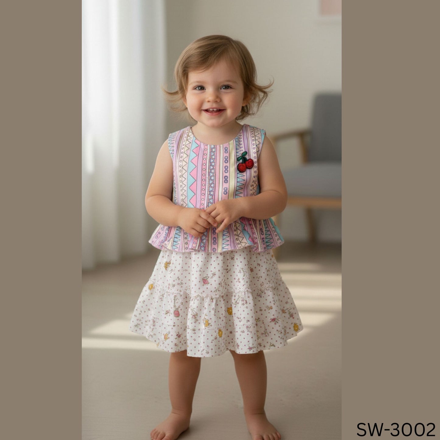 (SW-3002) Girls Skirt Top 16/20