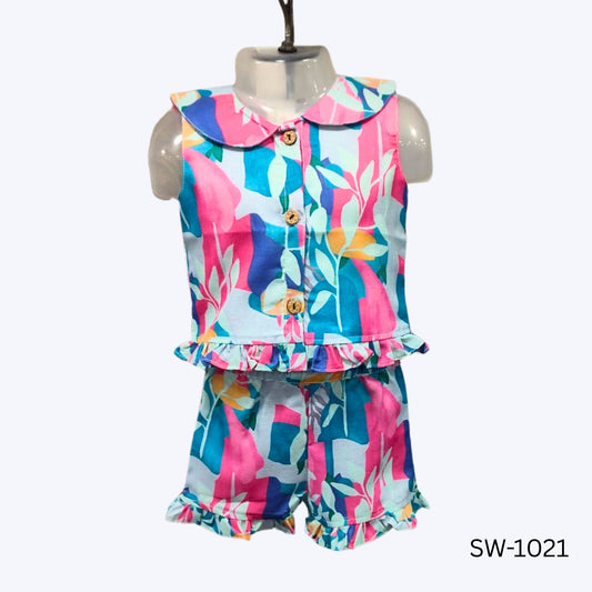 (SW-1021) Girls Shorts Top 16/26