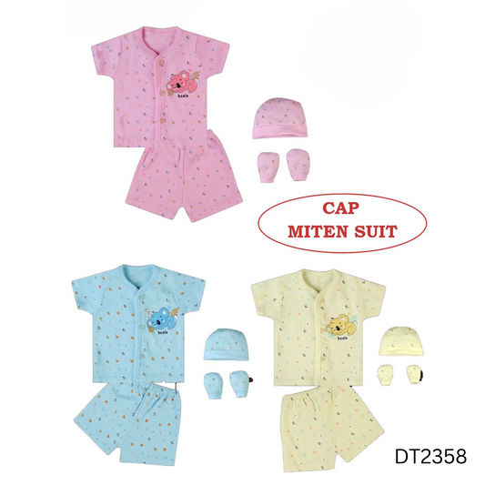 (DT2358) BABY HALF MITTEN SET SIZE 0