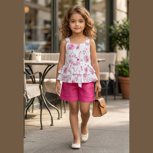 (V-2260) Girls Shorts and Top 18/26