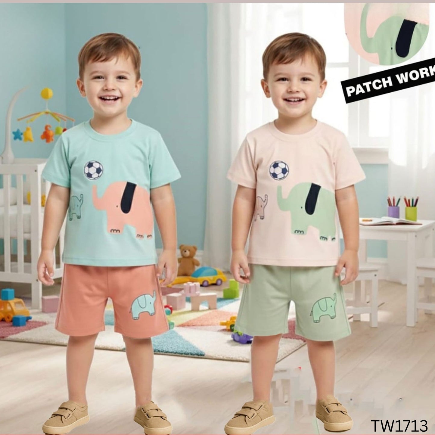 (TW1713) BOYS HALF SET M/L/XL