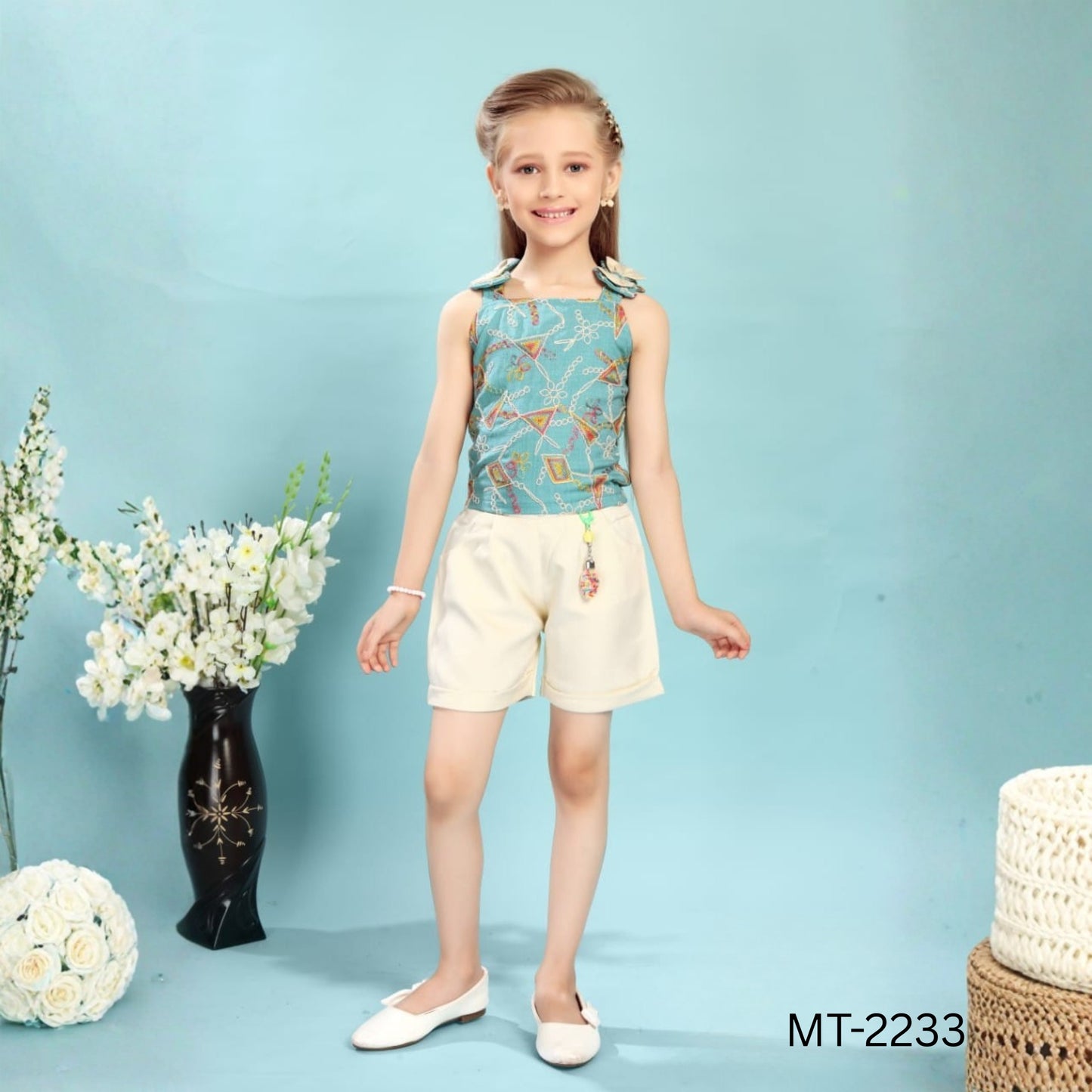 (MT-2233) Girls Shorts and Top 16/26