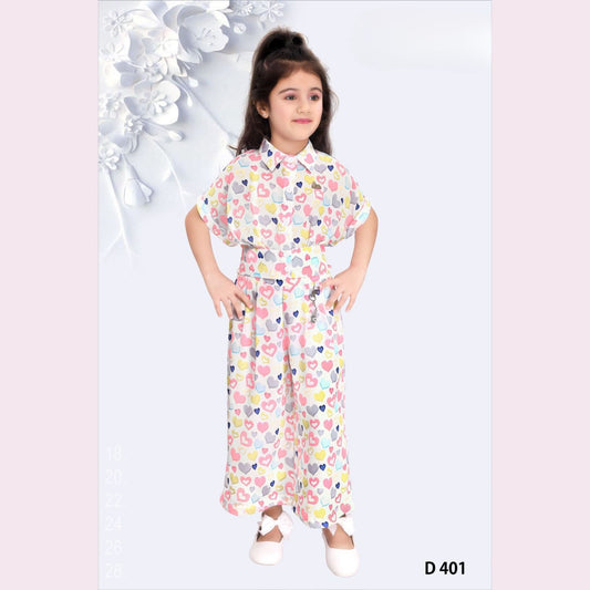 (D-401) Girls palazzo Top Set 18/28