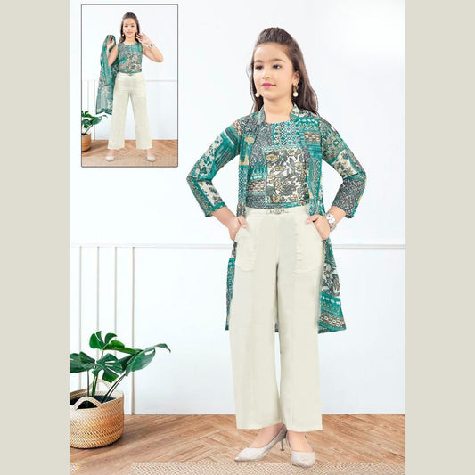 (UN503A) GIRLS TOP PANT & JACKET SET 24/38