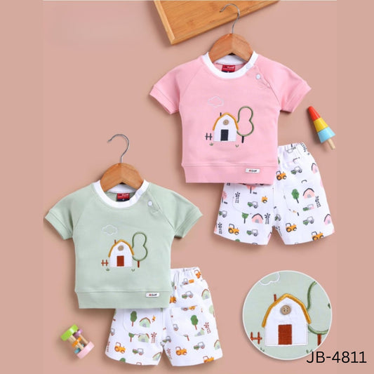 (JB-4811) Boys T-shirt Shorts Set (Up to 2 yrs)